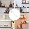Uxcell 6pcs Floating Shelf Bracket 8 X 2 Wall Mounting Blind Support Hidden For Wood Shelves White