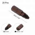 Uxcell 25 Pcs 1 4 6 3mm Hex Shank Magnetic Pz2 Phillips Screwdriver Bits