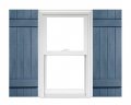 Polaris Homeside 4 Board And Batten Joined Vinyl Shutters 1 Pair 14-1 2in X 31in 610 Indigo Blue 