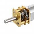Uxcell Micro Speed Reduction Motor Dc 6v 50rpm With Full Metal Gearbox 0 18a Electric Gear Box 2 Terminals For Diy Rc