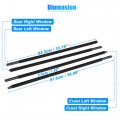 X Autohaux 4pcs Weatherstrip Window Trim Seal Belt Car Outside For Ram 1500 2500 3500 2011-2023 55112376ah 55112377ah