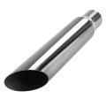 Upower Exhaust Tip 25 Inlet 3 Outlet 16 Long Weld On Tailpipe 2 1 4 To For Car Trucks Universal Polished Stainless Steel Angle 