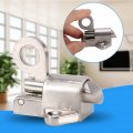 Qiilu Window Gate Security Pull Ring Spring Bounce Door Bolt Zinc Alloy Latch Lock