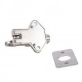 Qiilu Window Gate Security Pull Ring Spring Bounce Door Bolt Zinc Alloy Latch Lock