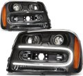 Auto Dynasty U-led Drl Projector Headlights Assembly For Chevy Trailblazer 2002-2009 Ext 2002 2003 2004 2005 2006 Driver And 