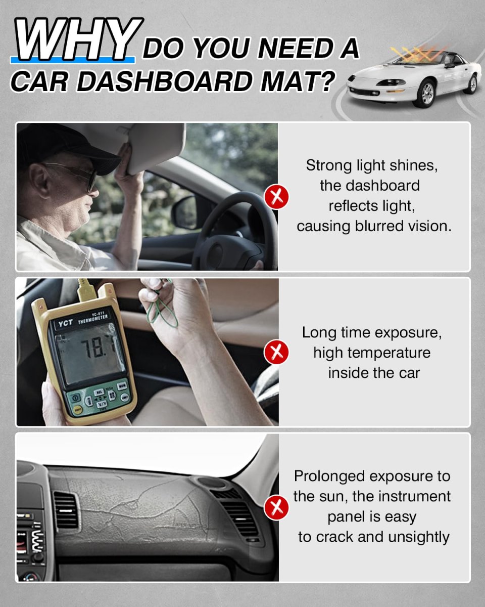 Non Slip Dashboard Cover For Chevrolet Chevy Camaro 1997 1998 1999 2000 2001 2002 Lhd Suede Sunshield Protector Glare Uv Rays