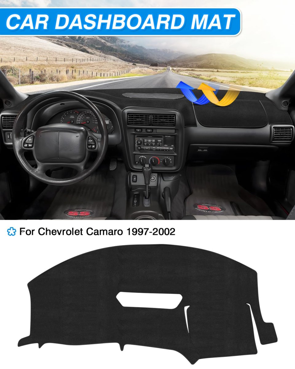 Non Slip Dashboard Cover For Chevrolet Chevy Camaro 1997 1998 1999 2000 2001 2002 Lhd Suede Sunshield Protector Glare Uv Rays