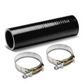 Auto Dynasty 2 Inches To 8 Long Straight 4-ply Turbo Intake Intercooler Piping Silicone Coupler Hose T-clamp Black 