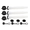 3pack Universal Car Gas Can Spout Nozzle Vent Kit Replacement Flexible Fuel Pour With Gasket Stopper Cap Screw