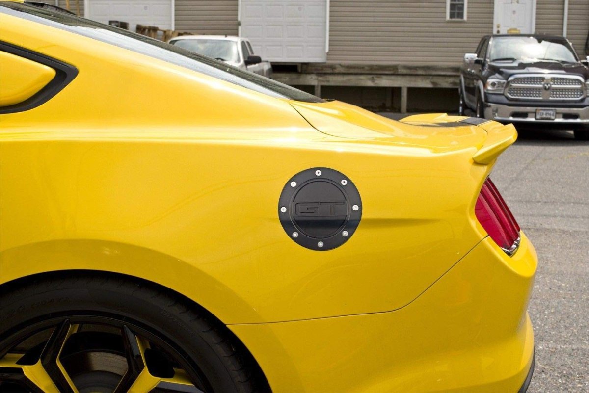 Yates Performance 2015-2023 Mustang Black Fuel Door With Gt Logo