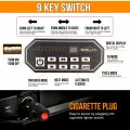 White Amber Led Grille Strobe Lights With 9 Key Switch 20-flashing Mode Surface Mount 12-led Mini Warning Grill Light Bar For