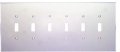 Crl Six Gang Toggle Acrylic Mirror Plate Clear 