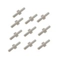 Hard Vacuum Tubing Connector 10 Pieces Straight Plastic Fitting 0 188 In Outer Diameter Alx-pau-rb-493-026-cl360a50 White 