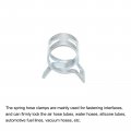 Uxcell 20pcs 9mm Spring Band Type Action Fuel Silicone Vacuum Hose Pipe Clamp Low Pressure Air Clip Zinc Plated