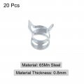 Uxcell 20pcs 9mm Spring Band Type Action Fuel Silicone Vacuum Hose Pipe Clamp Low Pressure Air Clip Zinc Plated