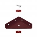Uxcell 6pcs Angle Corner Brackets 65x19x65mm Cold Rolled Steel Braces Joining Support With Screws For Desk Bed Edge Brown
