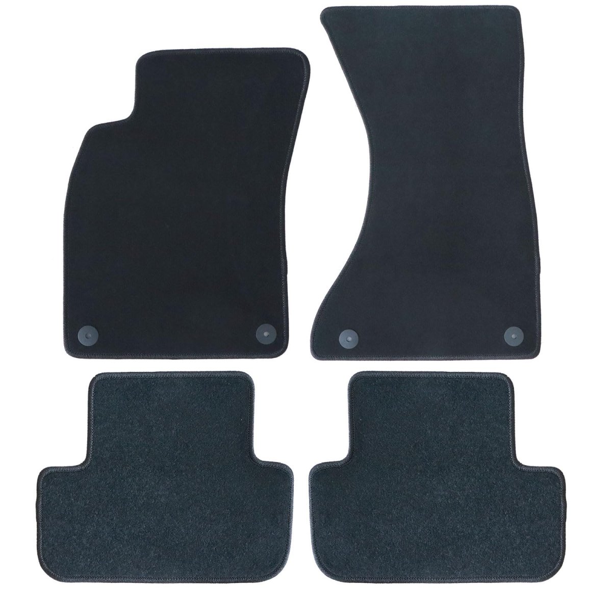 Black Velour Front Rear Floor Mats Carpet For Audi A4 S4 2009 2010 2011 2012 2013 2014 2015 2016