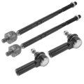 4pcs Front Inner Outer Tie Rod Ends Kit Suspension Steering End For Mazda Tribute 01-06 Ford Escape 01-09 Drag Link No Ev424 