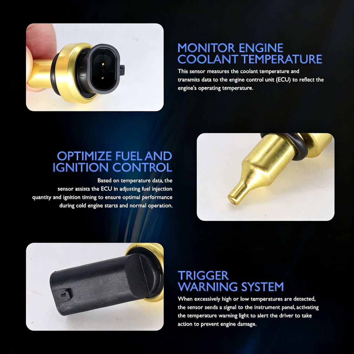 Engine Coolant Temperature Sensor For Mini Cooper 2011 2015 Countryman 2016 Paceman 2013 Replaces 13628602086 73390