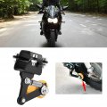 Black Universal Motorcycle Tool Chain Tensioner Adjusters Guide Dirt Pit Bike Chopper With Backup Long Bolts Adjuster