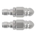 Pressure Washer Sewer Jetter Nozzle With Stainless Steel Mini Compact Jet Pressure Drain Hose 1 4 Quickly Connector 5000 Psi 2 