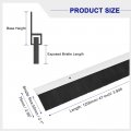 Uxcell 2pcs Door Brush Bottom Sweep H-shape Aluminum Alloy Base With 2-inch Pp For Home Industrial 47-inch L Silver