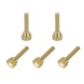 5pcs Brass Knurled Thumb Screws M4x20mm Shoulder Bolts Stepped Grip Knobs Fasteners Solid Diamond For Electronic Mechanical 