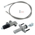 Master And Slave Cylinder Stainless Clutch Line Kit Mc238 Sc646 Replacement For Honda Civic 1992-2000 