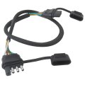 4 Flat Trailer Wire Extension Way Connector Pure Copper Loom Tubing Protection 16 Awg 12 Inch Plug And Play 