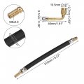 Uxcell 1 Set Tire Valve Extension 2pcs 8 27 Inflator Adaptor With 3pcs Brass 45 90 135 Multi Degree Stem