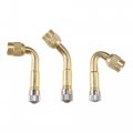 Uxcell 1 Set Tire Valve Extension 2pcs 8 27 Inflator Adaptor With 3pcs Brass 45 90 135 Multi Degree Stem