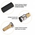 Uxcell 1 Set Tire Valve Extension 2pcs 8 27 Inflator Adaptor With 3pcs Brass 45 90 135 Multi Degree Stem