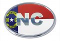 North Carolina Oval Chrome Auto Emblem 