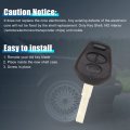 X Autohaux 2pcs 3 Buttons Uncut Insert Key Fobless Entry Remote Control Key Case Shell Replacement For Porsche Cayenne 911 996