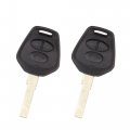 X Autohaux 2pcs 3 Buttons Uncut Insert Key Fobless Entry Remote Control Key Case Shell Replacement For Porsche Cayenne 911 996 