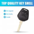 X Autohaux 2pcs 3 Buttons Uncut Insert Key Fobless Entry Remote Control Key Case Shell Replacement For Porsche Cayenne 911 996