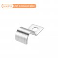 Uxcell 40 Pcs Pipe Strap Fit For 9 32in 7mm 304 Stainless Steel Clamp With 1 Hole Conduit Or Fixing