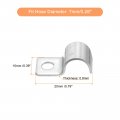 Uxcell 40 Pcs Pipe Strap Fit For 9 32in 7mm 304 Stainless Steel Clamp With 1 Hole Conduit Or Fixing