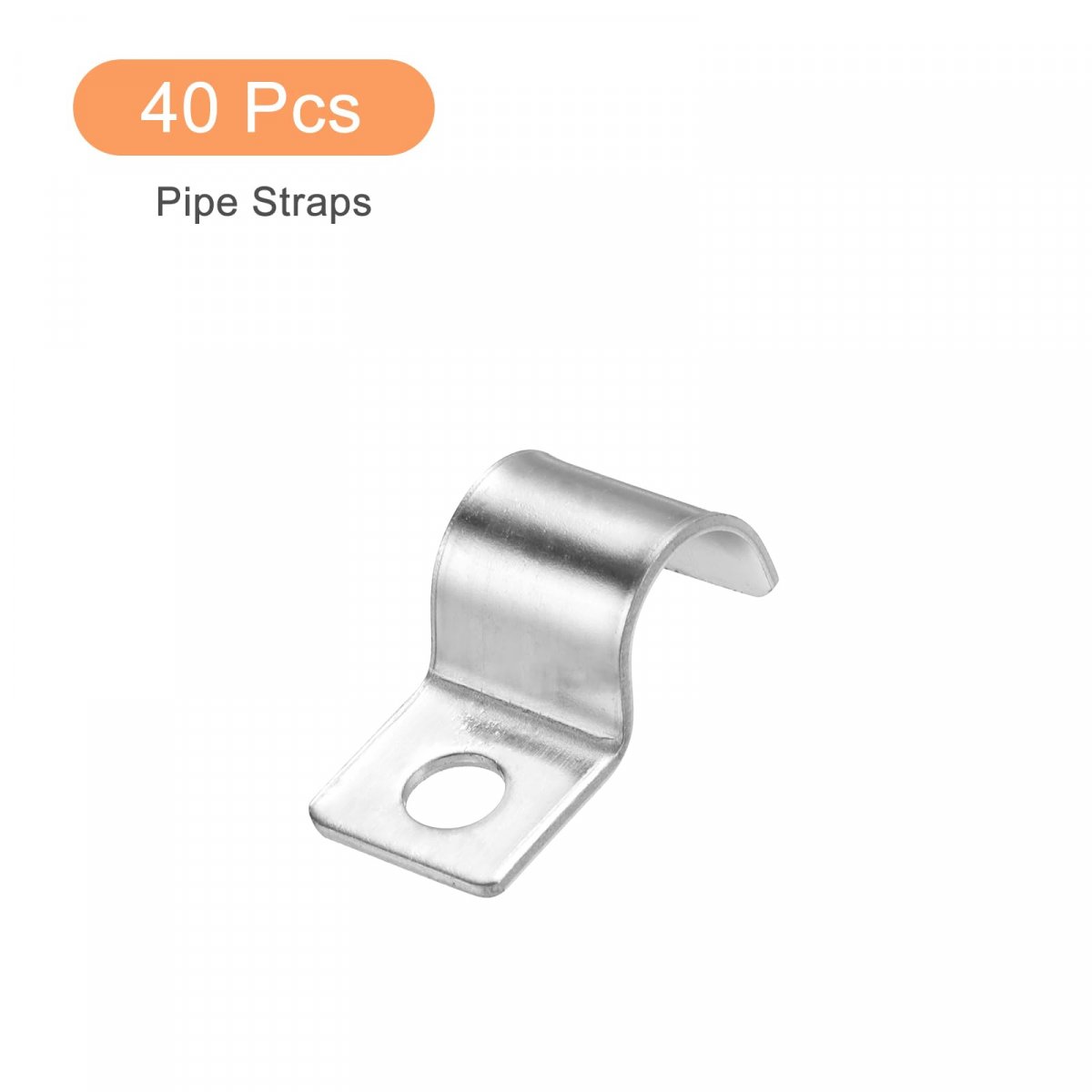 40 Pcs Pipe Strap Fit For 9 32in 7mm 304 Stainless Steel Clamp With 1 Hole Conduit Or Fixing