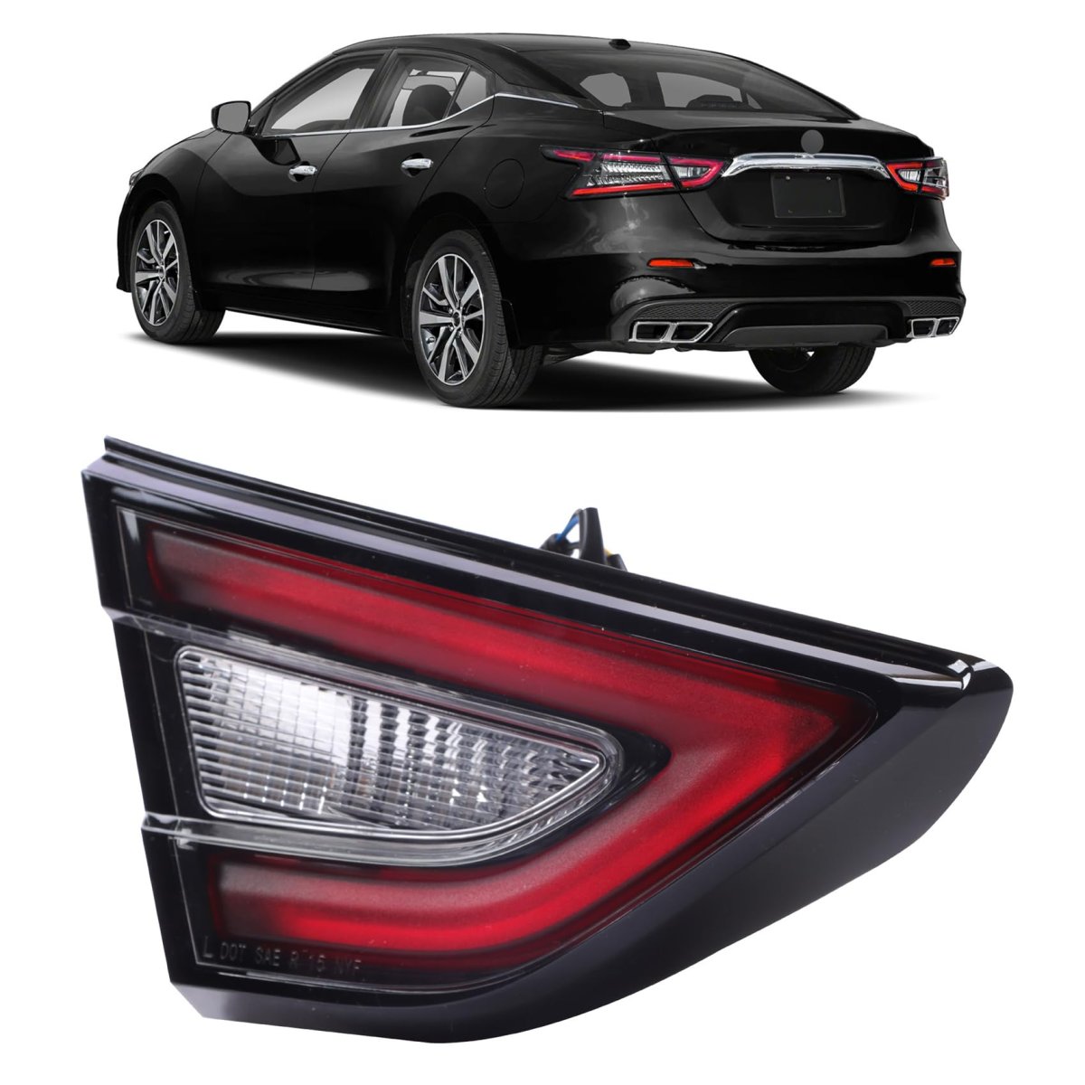 Inner Driver Side Tail Light Assembly For Maxima 2019 2020 2021 Replacement 265459dj0a Red Halogen Rear Lamp