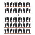 50 Pack 44mm Arc Edge Oscillating Saw Blades High Carbon Steel Multi Tool With 3 Adapters For Wood Plastic Metal Drywall And
