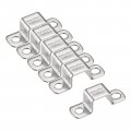 Uxcell U Shaped Connector Bracket 18 X 22mm 304 Stainless Steel For Door Closed Bar Holder Strut Channel 6pcs