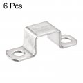 Uxcell U Shaped Connector Bracket 18 X 22mm 304 Stainless Steel For Door Closed Bar Holder Strut Channel 6pcs