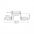 Uxcell U Shaped Connector Bracket 18 X 22mm 304 Stainless Steel For Door Closed Bar Holder Strut Channel 6pcs