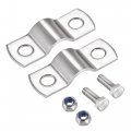 Uxcell Wall Mount Ceiling Pipe Support 304 Stainless Steel Bracket Clamp For 27mm 2pcs