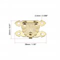 Uxcell Wood Case Box Rectangle Hasp 38x23mm Zinc Alloy Antique Latches Yellow 10 Pcs