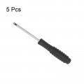 Uxcell Mini Slotted Screwdriver 3 0mm Flat Head With Non-slip Handle For Small Appliances 5 Pcs