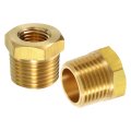 2pcs 1 2 Npt Male X 4 Female Brass Reducer Hex Bushing Threaded Pipe Fitting Adapter For Water Gas Oil Pipeline Systems 