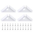 4pcs 90 Degree Gusset Fittings 39 X 3 1 Trapezoidal Corner Code Joints For Wood Shelves Furniture 86x86x25mm White 