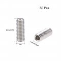 Uxcell 50pcs M3x8mm Internal Hex Socket Set Grub Screws Flat Point 304 Stainless Steel Screw